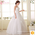 Guangzhou factory custom made off shoulder cheap lace applique ball gown wedding dress